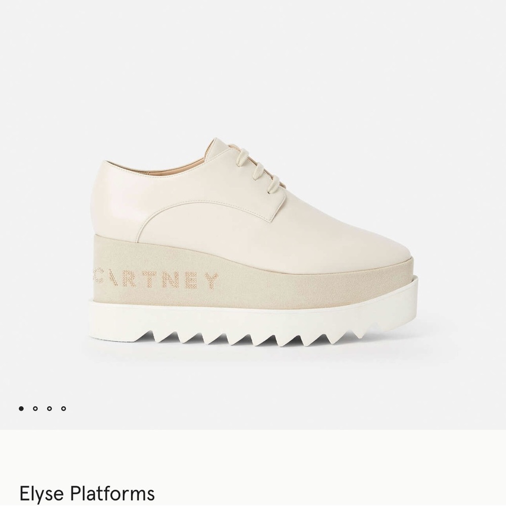 Stella McCartney Platform Heeled Sneakers Cream